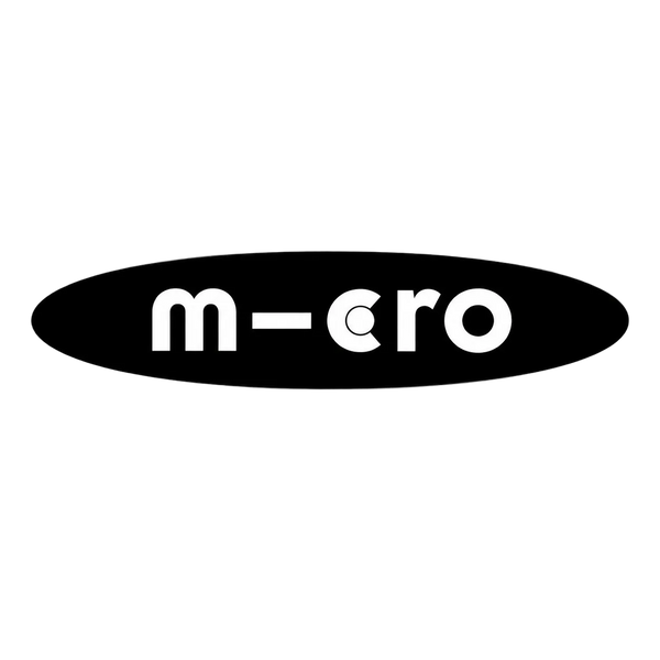 Micro logo in white font and black background