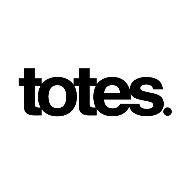 Black 'totes.' logo on a transparent background
