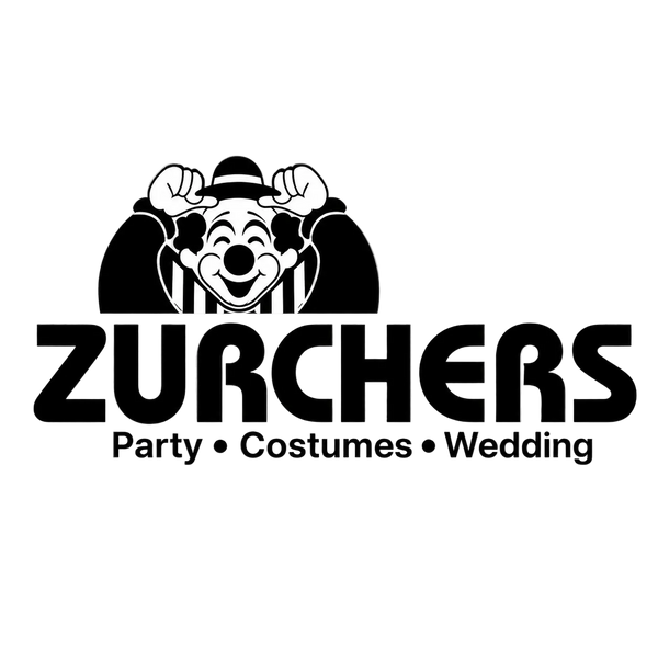 Zurchers logo with a clown graphic on a transparent background