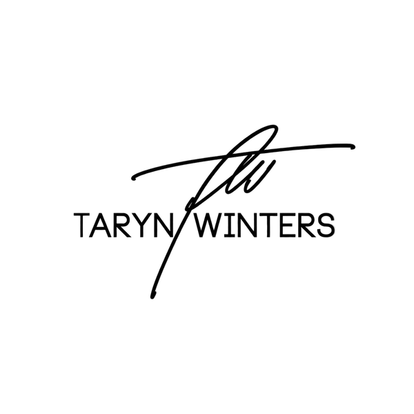 Signature-style logo for Taryn Winters on a white background