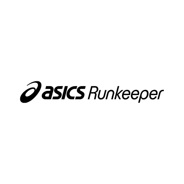 Asics runkeeper logo in black